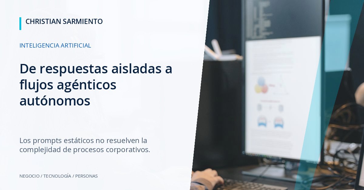 La transición agéntica: cómo orquestar sistemas autónomos de IA sin perder el control operativo