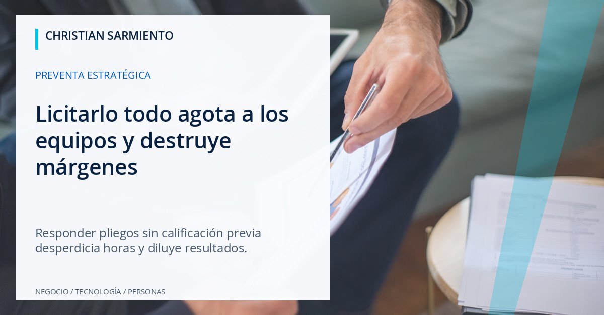 El arte de decir ‘No’: cómo la matriz Bid/No-Bid rescata la rentabilidad en preventa B2B
